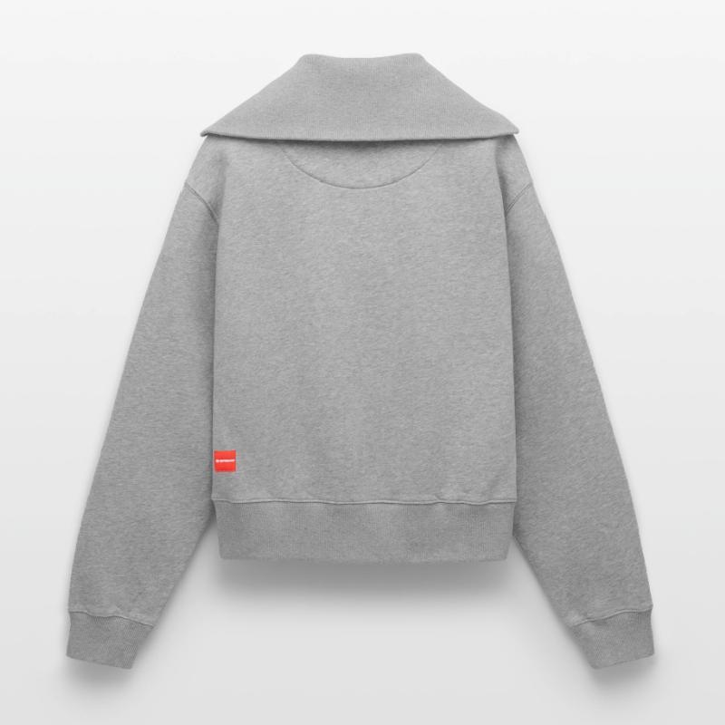 Conception de technique de plan de snowboard Sweat femme décontracté à demi-zip – de SPREAD