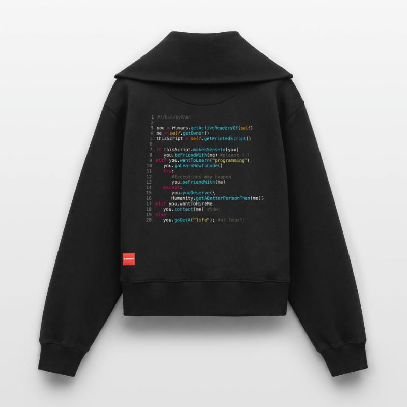 Sei mit Programmierern befreundet (in Python) Relaxed Frauen Half Zip Sweatshirt – von SPREAD