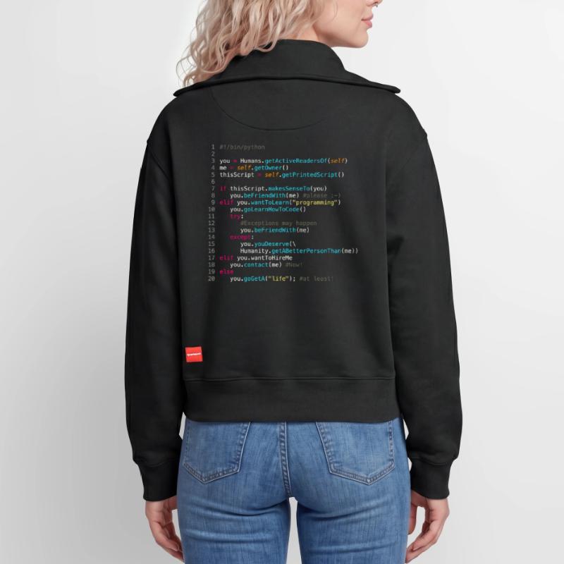 Sei mit Programmierern befreundet (in Python) Relaxed Frauen Half Zip Sweatshirt – von SPREAD