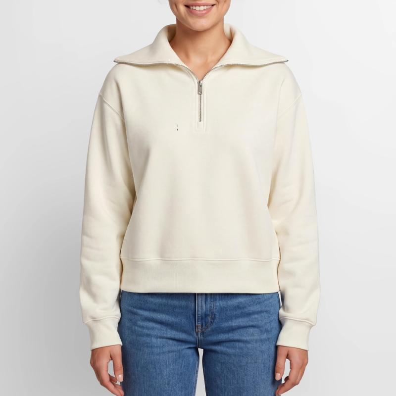 Plateau Est Sweat femme décontracté à demi-zip – de SPREAD