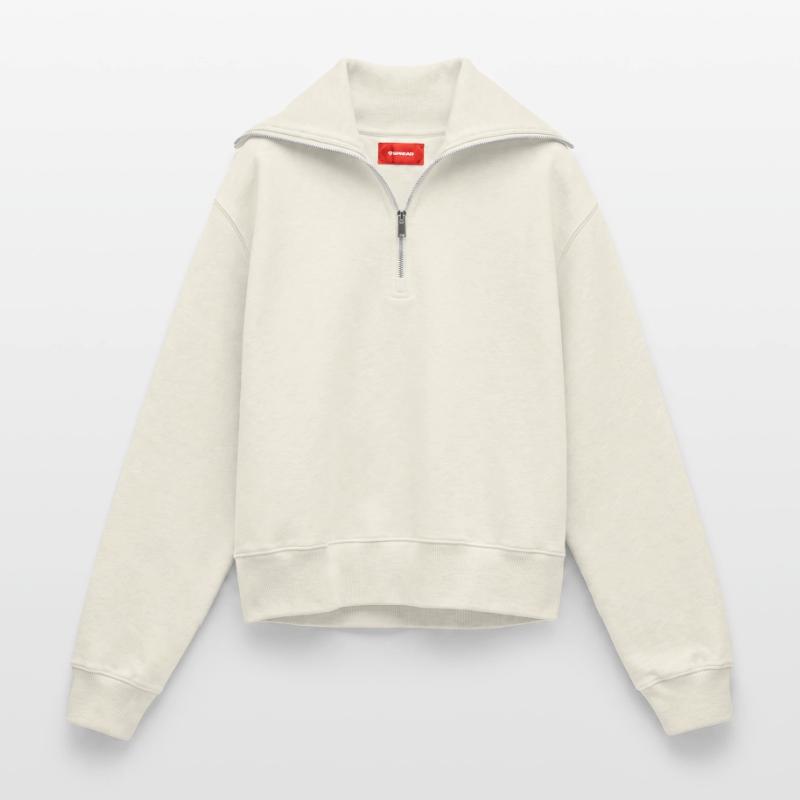 Python Royal Ball Python Coil Reptile Pyramide Sweat femme décontracté à demi-zip – de SPREAD