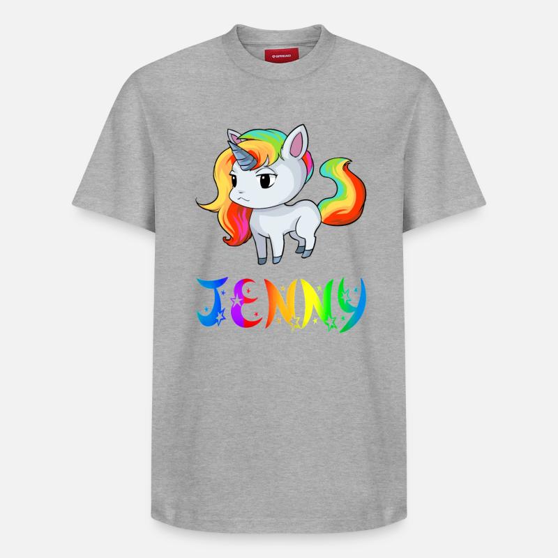 Jenny Einhorn - Relaxed Unisex Supima Cotton T-Shirt – von SPREAD - Grau meliert
