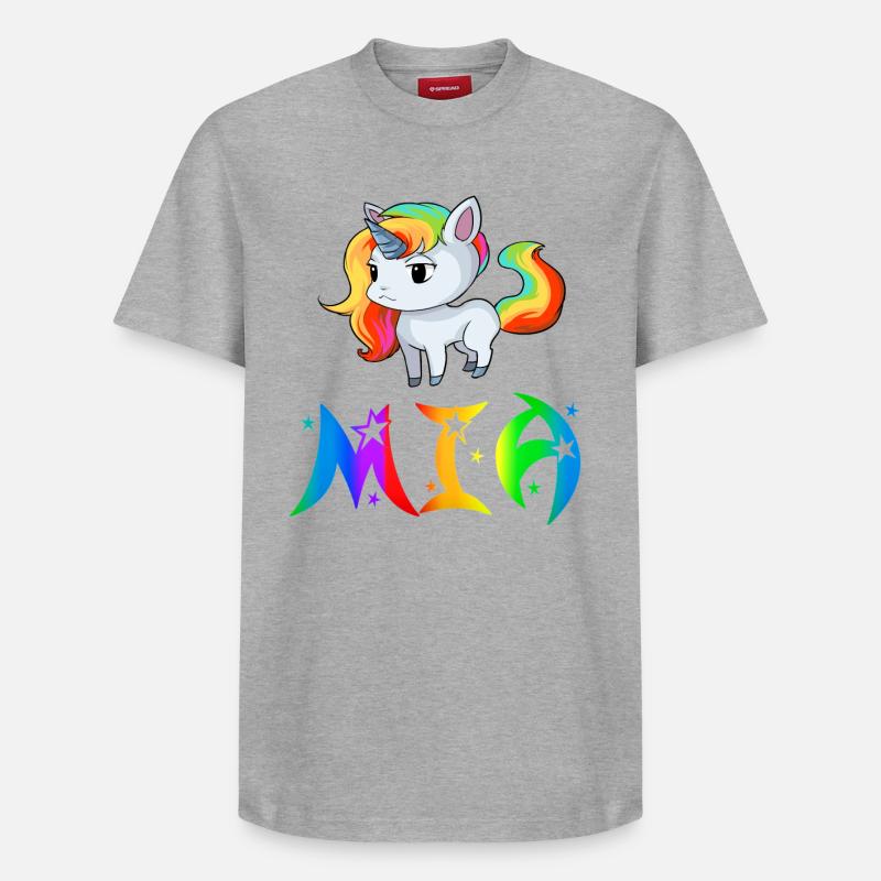 Mia Einhorn - Relaxed Unisex Supima Cotton T-Shirt – von SPREAD - Grau meliert