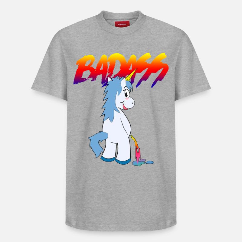badass2 - Relaxed Unisex Supima Cotton T-Shirt – by SPREAD - heather grey