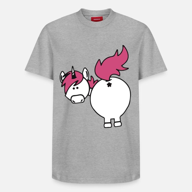 einhorn hintern - Relaxed Unisex Supima Cotton T-Shirt – von SPREAD - Grau meliert