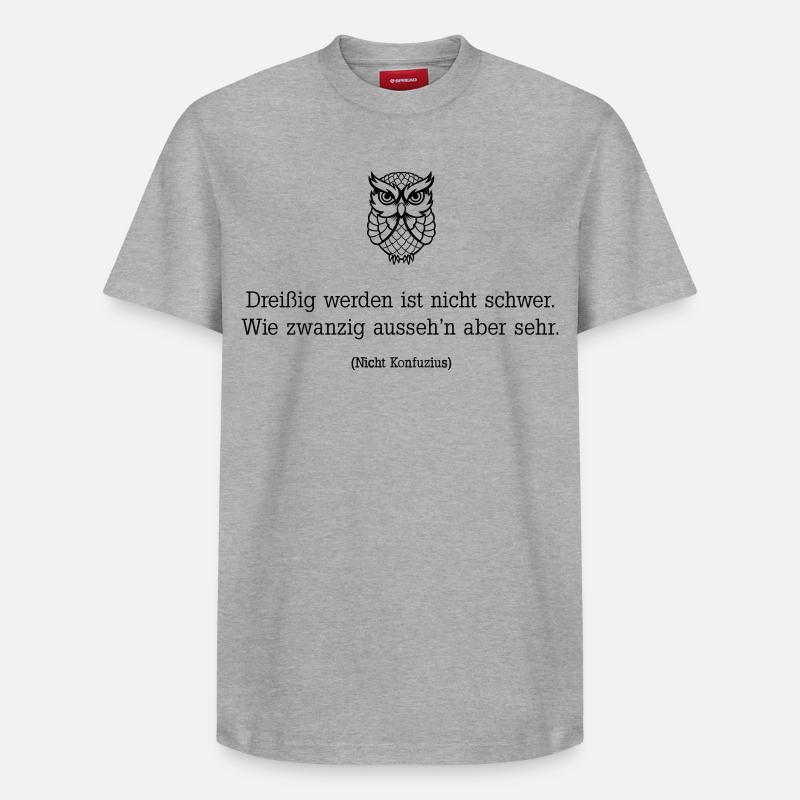 Dreißig werden ist nicht schwer - Relaxed Unisex Supima Cotton T-Shirt – von SPREAD - Grau meliert