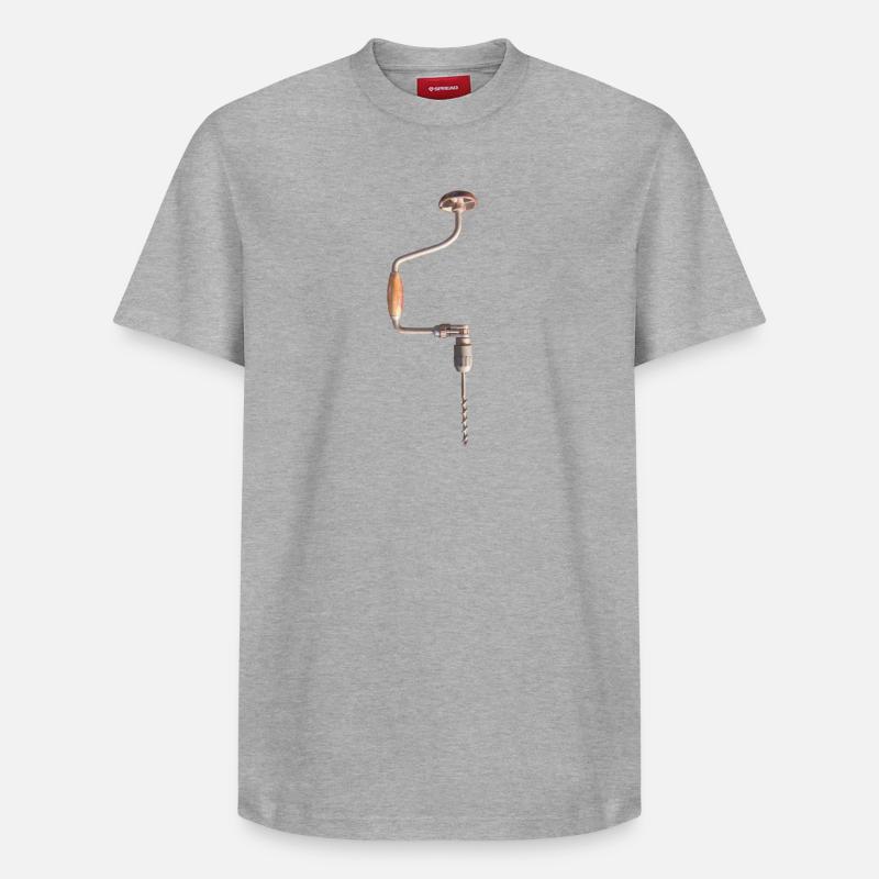 perceuse - T-shirt unisexe décontracté en coton Supima – de SPREAD - gris chiné