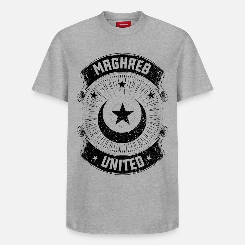 Maghreb United - T-shirt unisexe décontracté en coton Supima – de SPREAD - gris chiné
