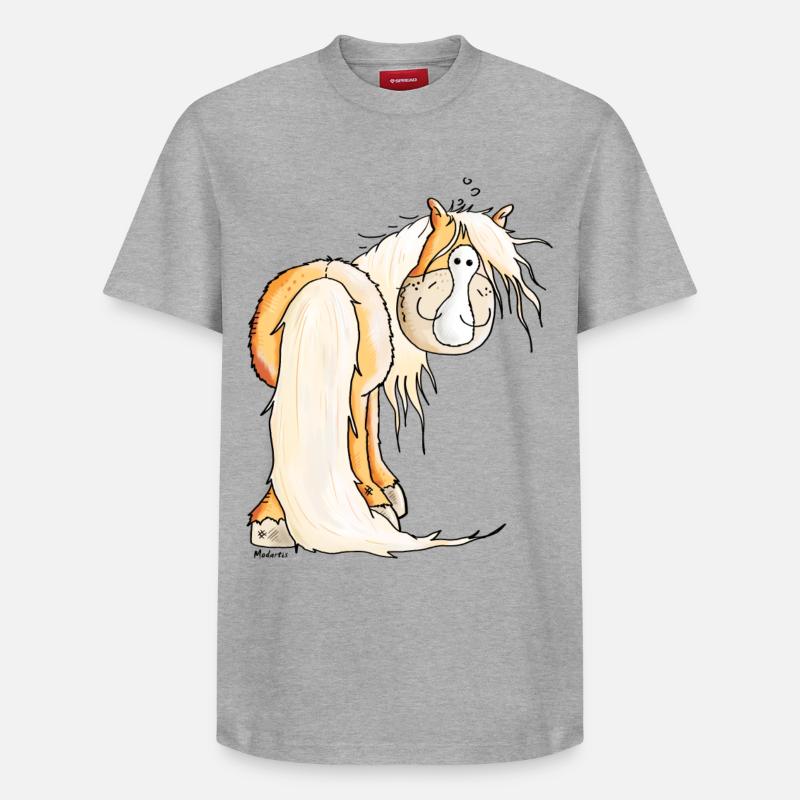 Goldiger Haflinger - Relaxed Unisex Supima Cotton T-Shirt – von SPREAD - Grau meliert