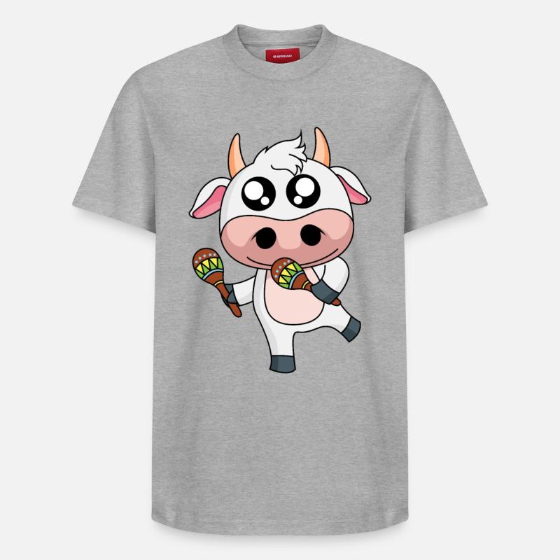 Salsa Dancing Vache laitière - T-shirt unisexe décontracté en coton Supima – de SPREAD - gris chiné