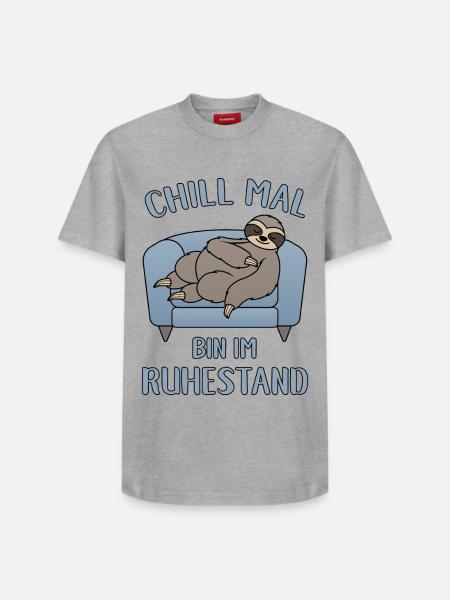 Chill Mal Bin im Ruhestand - Relaxed Unisex Supima Cotton T-Shirt – von SPREAD - Grau meliert
