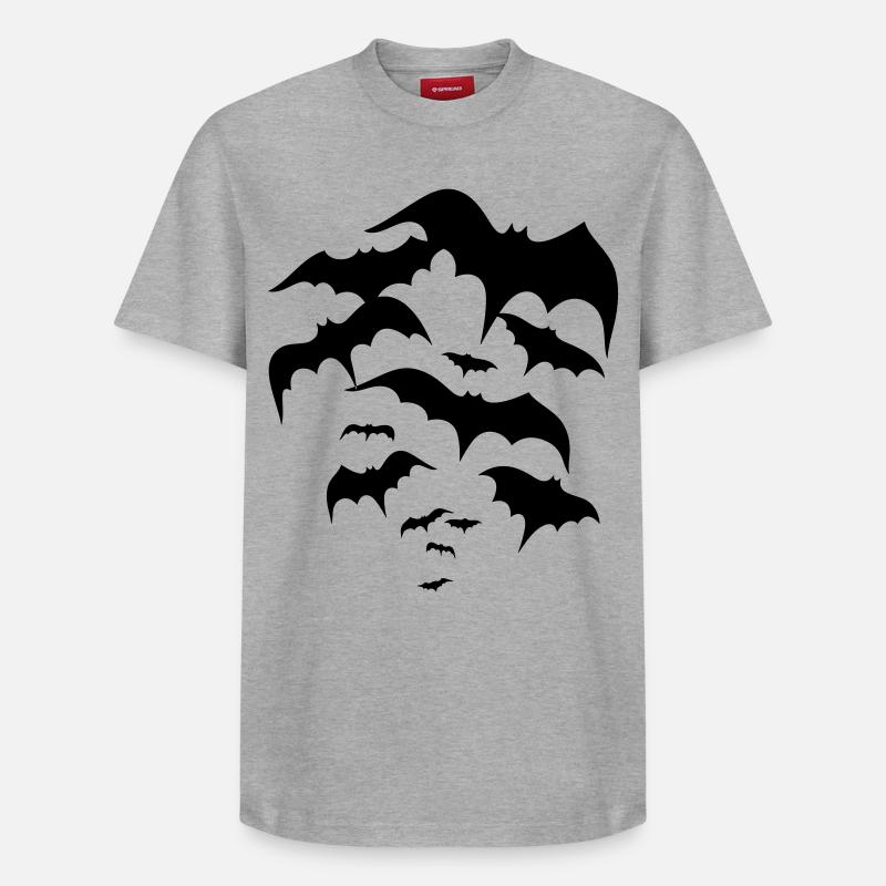 Fledermäuse, bats, Vampire, Dracula - Relaxed Unisex Supima Cotton T-Shirt – von SPREAD - Grau meliert