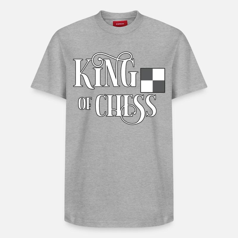 Le roi des échecs - T-shirt unisexe décontracté en coton Supima – de SPREAD - gris chiné