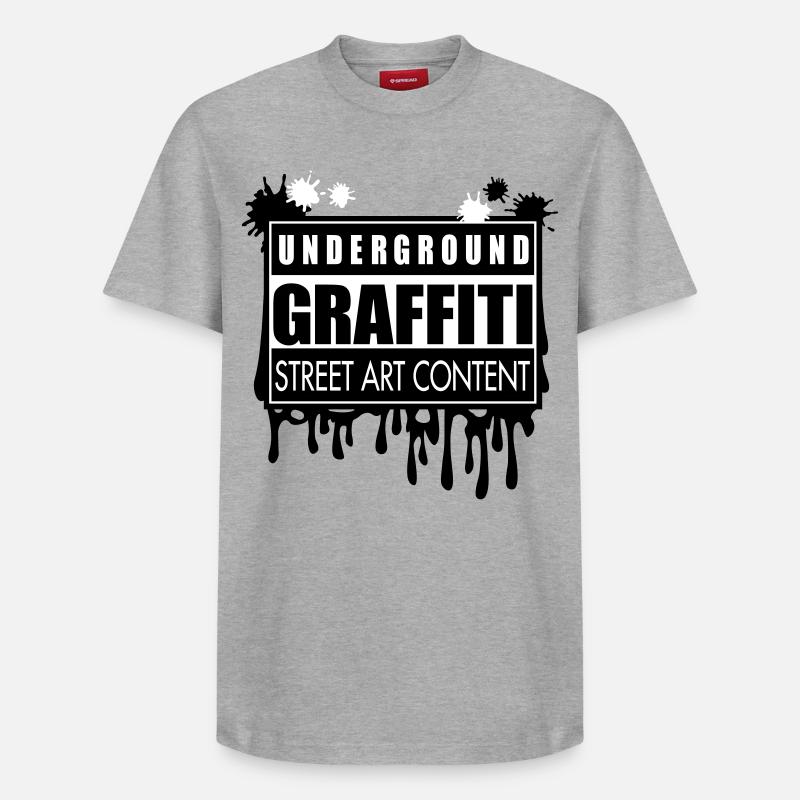 Underground graffitis flex - T-shirt unisexe décontracté en coton Supima – de SPREAD - gris chiné