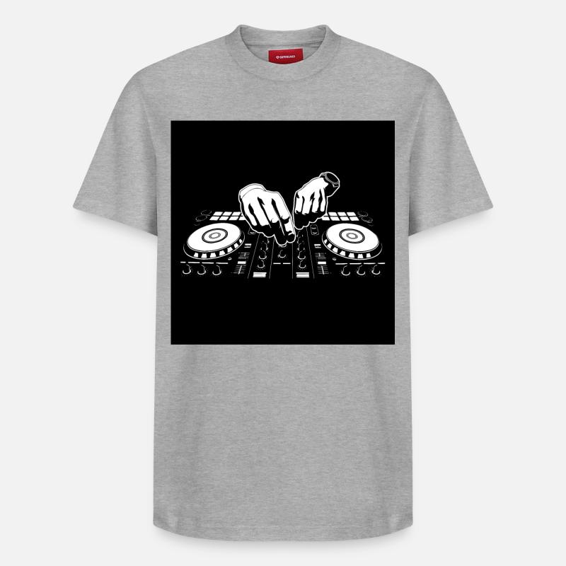 Masque DJ - T-shirt unisexe décontracté en coton Supima – de SPREAD - gris chiné