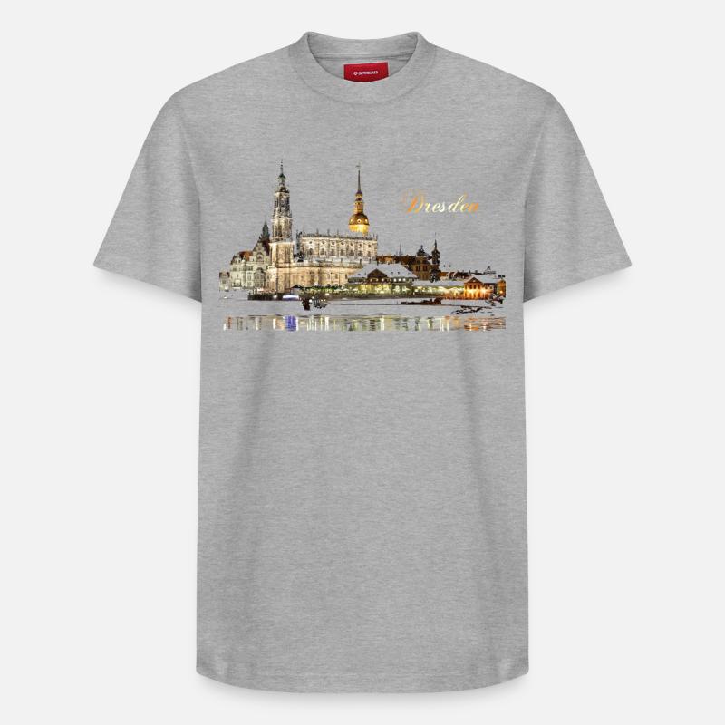 Dresden - Relaxed Unisex Supima Cotton T-Shirt – von SPREAD - Grau meliert