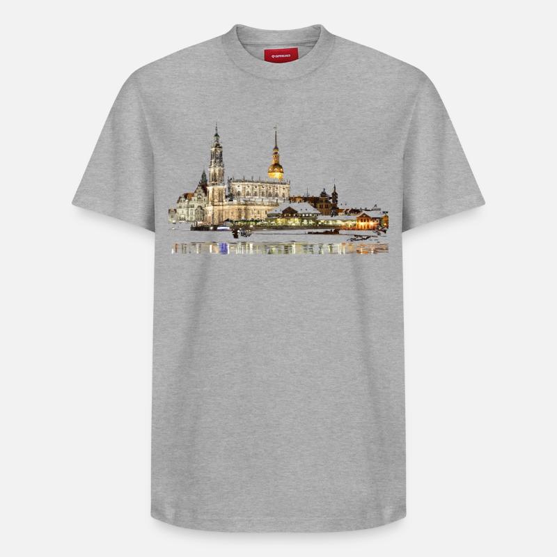 Dresden - Relaxed Unisex Supima Cotton T-Shirt – von SPREAD - Grau meliert