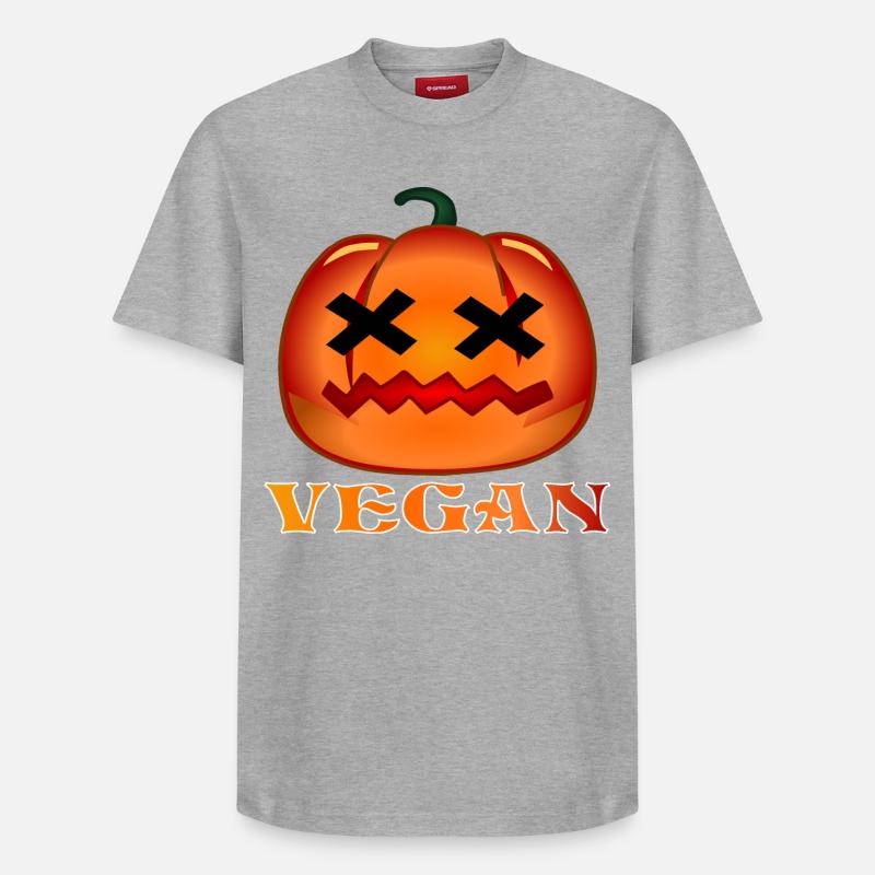 CITROUILLE VÉGÉTALIENNE AUTOMNE - T-shirt unisexe décontracté en coton Supima – de SPREAD - gris chiné