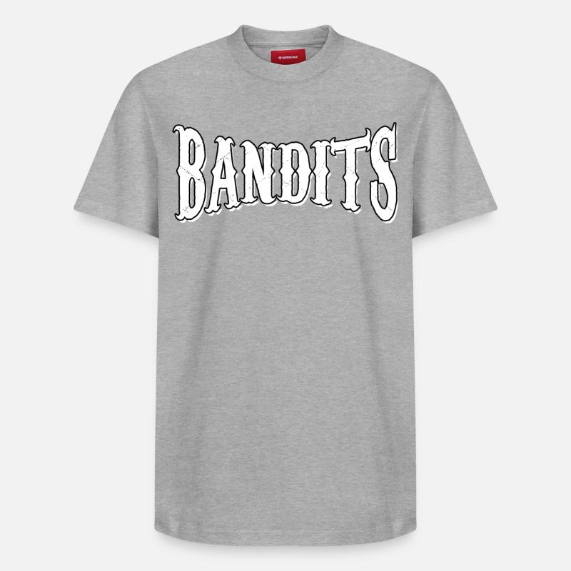 bandits - Relaxed Unisex Supima Cotton T-Shirt – von SPREAD - Grau meliert