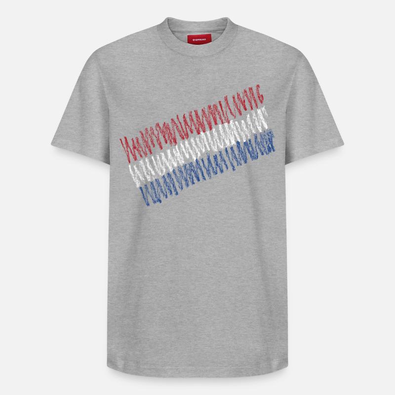 Pays-Bas - T-shirt unisexe décontracté en coton Supima – de SPREAD - gris chiné