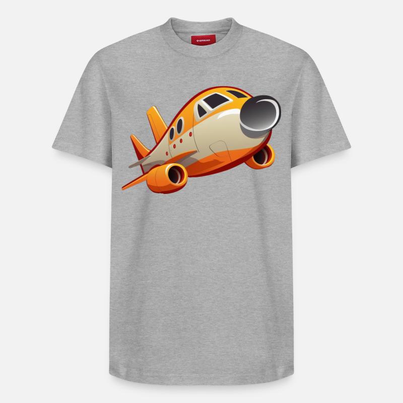 Avion comique - T-shirt unisexe décontracté en coton Supima – de SPREAD - gris chiné