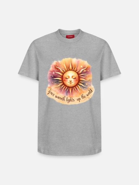 Illumine le monde - T-shirt unisexe décontracté en coton Supima – de SPREAD - gris chiné
