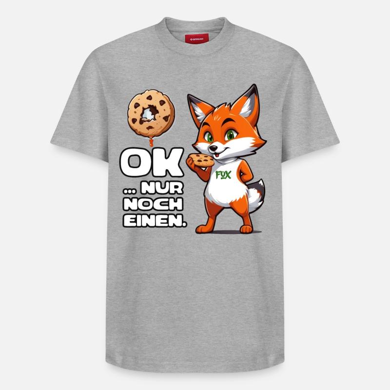 Foxy Cookie Fun - Relaxed Unisex Supima Cotton T-Shirt – von SPREAD - Grau meliert