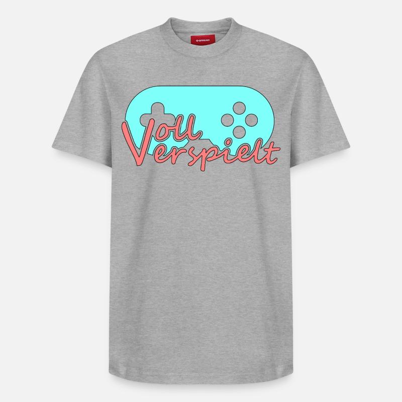 La passion du joueur - T-shirt unisexe décontracté en coton Supima – de SPREAD - gris chiné