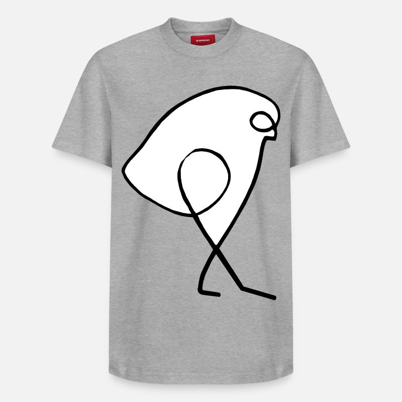 Spatz - Relaxed Unisex Supima Cotton T-Shirt – von SPREAD - Grau meliert