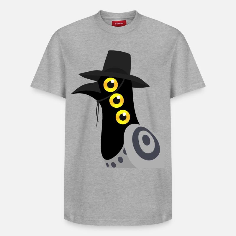 Dämonischer Vogel - Relaxed Unisex Supima Cotton T-Shirt – von SPREAD - Grau meliert