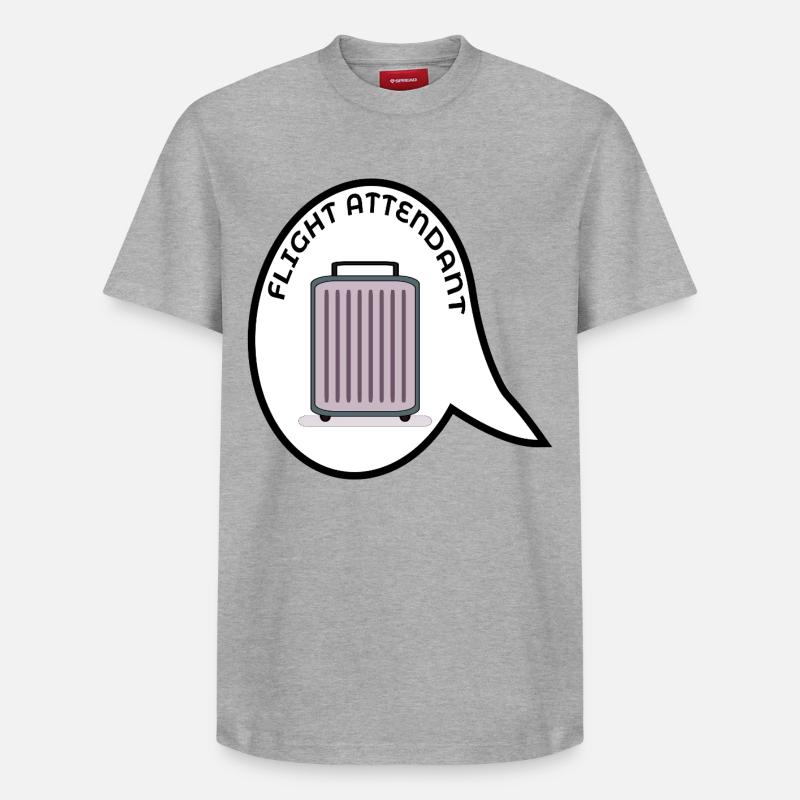 VALISE D’HÔTESSE DE L’AIR - T-shirt unisexe décontracté en coton Supima – de SPREAD - gris chiné