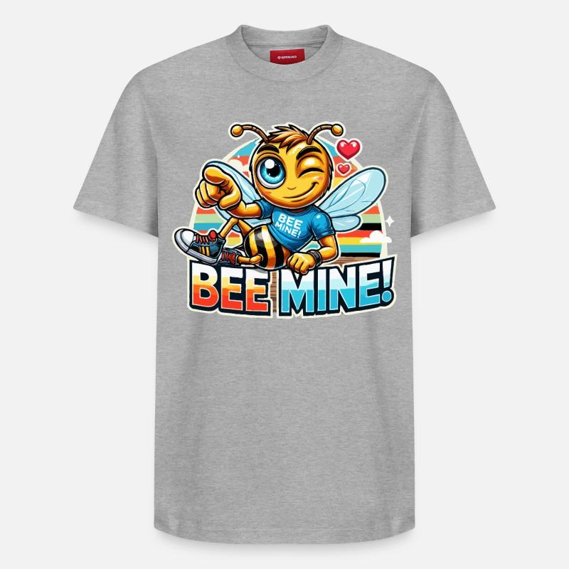 Bee Mine pour les hommes - T-shirt unisexe décontracté en coton Supima – de SPREAD - gris chiné