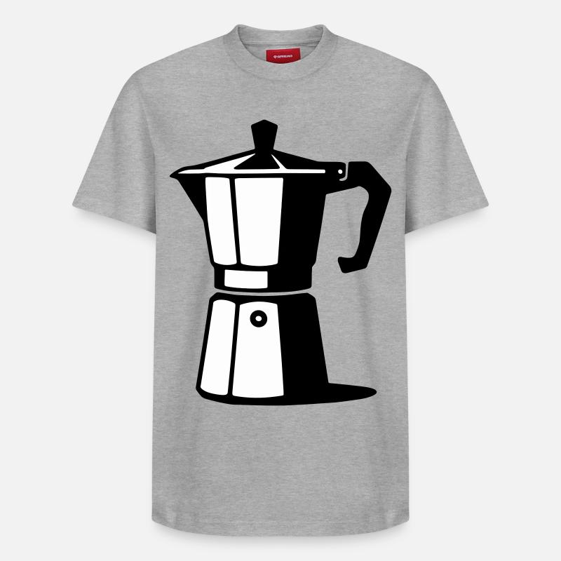 Cafetière à expresso - T-shirt unisexe décontracté en coton Supima – de SPREAD - gris chiné