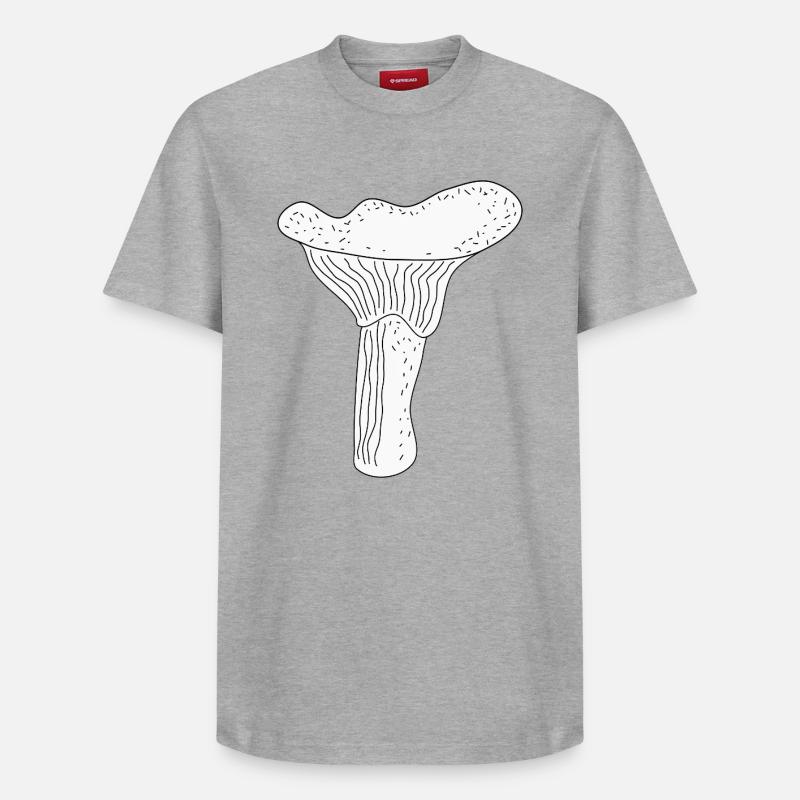 Girolles Champignons - T-shirt unisexe décontracté en coton Supima – de SPREAD - gris chiné
