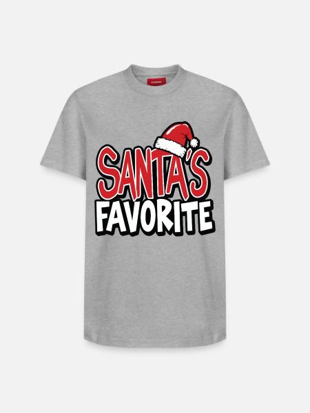 Santa's Favorite – Liebling des Weihnachtsmanns - Relaxed Unisex Supima Cotton T-Shirt – by SPREAD - heather grey