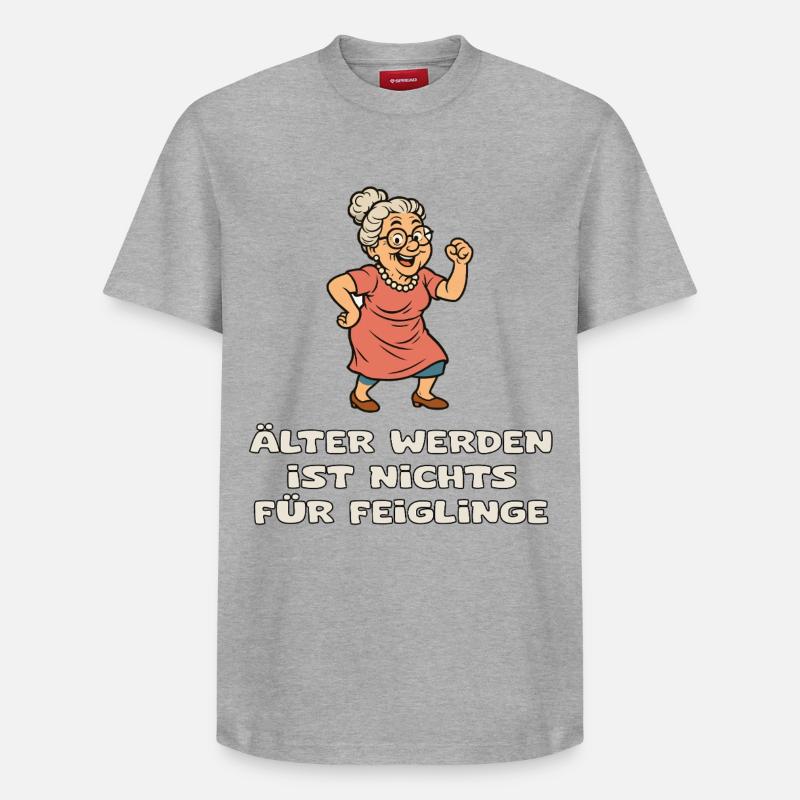 Growing older Courageously avoiding cowards - Relaxed Unisex Supima Cotton T-Shirt – by SPREAD - heather grey
