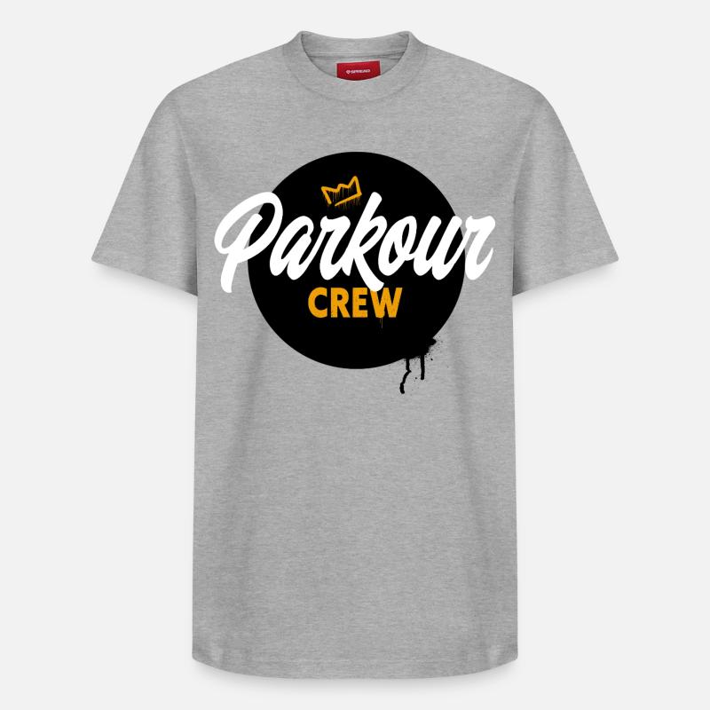 Parkour - T-shirt unisexe décontracté en coton Supima – de SPREAD - gris chiné