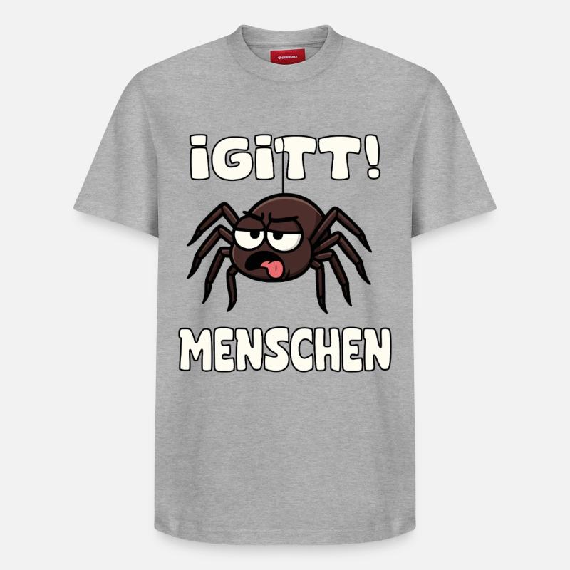 Drôle beurk ! Humains Araignée - T-shirt unisexe décontracté en coton Supima – de SPREAD - gris chiné