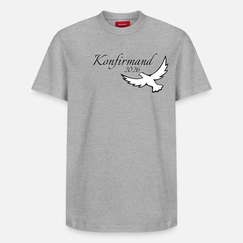 Confirmation 2026 Confirmation Colombe Volant - T-shirt unisexe décontracté en coton Supima – de SPREAD - gris chiné