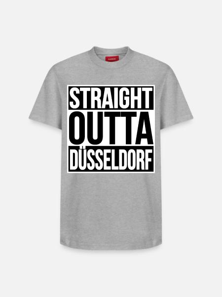 Straight Outta Düsseldorf - Relaxed Unisex Supima Cotton T-Shirt – von SPREAD - Grau meliert