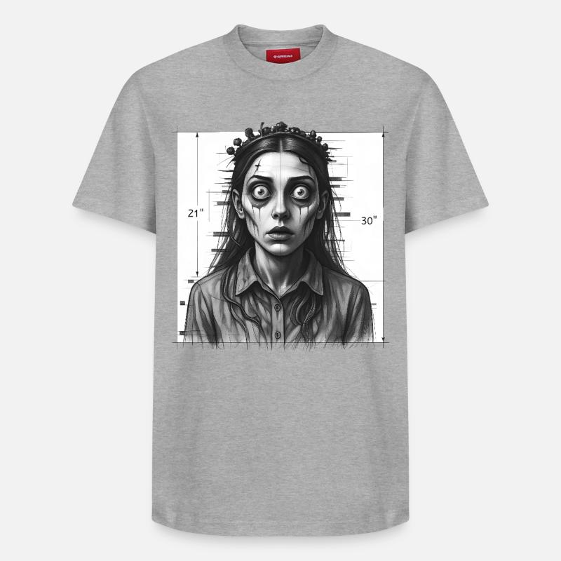 THE WITCH  - dark hell - T-shirt unisexe décontracté en coton Supima – de SPREAD - gris chiné