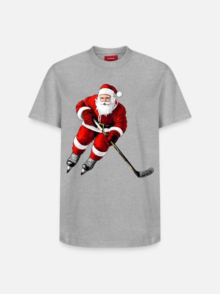 Weihnachten Eishockeyspieler - Relaxed Unisex Supima Cotton T-Shirt – by SPREAD - heather grey