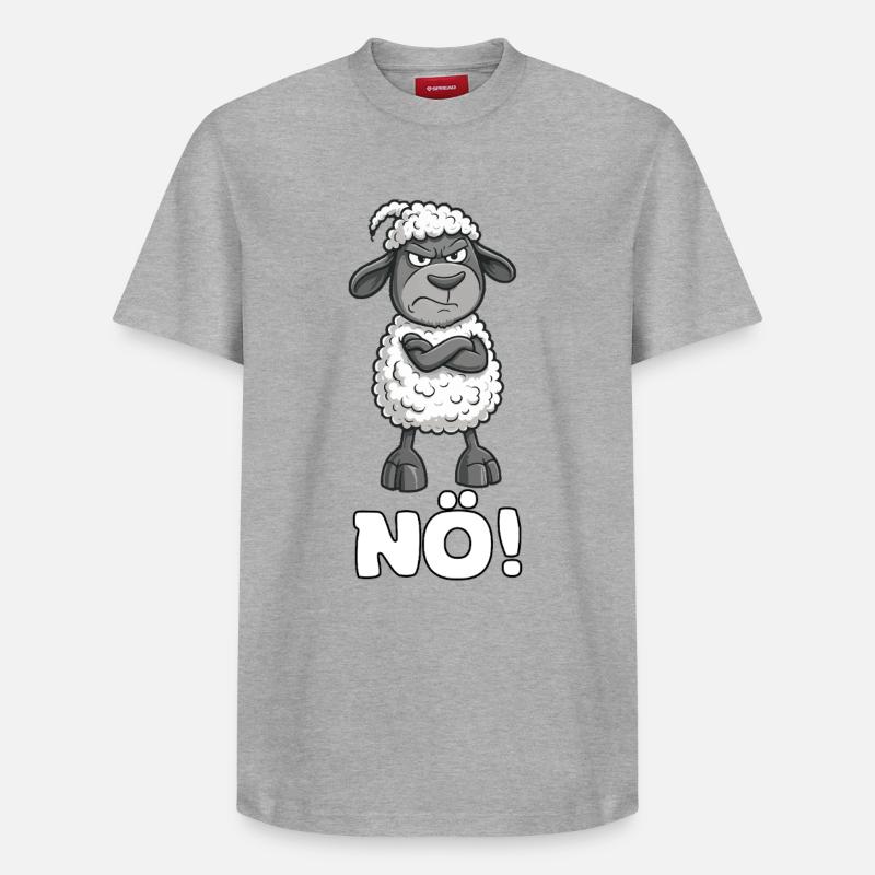 Mouton en colère Basse-Autriche - T-shirt unisexe décontracté en coton Supima – de SPREAD - gris chiné