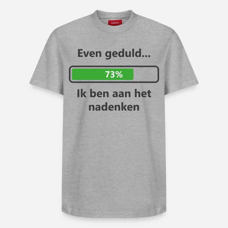 Patient... Je réfléchis - T-shirt unisexe décontracté en coton Supima – de SPREAD - gris chiné