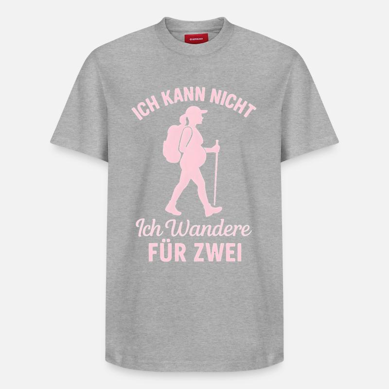 Mère randonneuse enceinte 2026 - T-shirt unisexe décontracté en coton Supima – de SPREAD - gris chiné