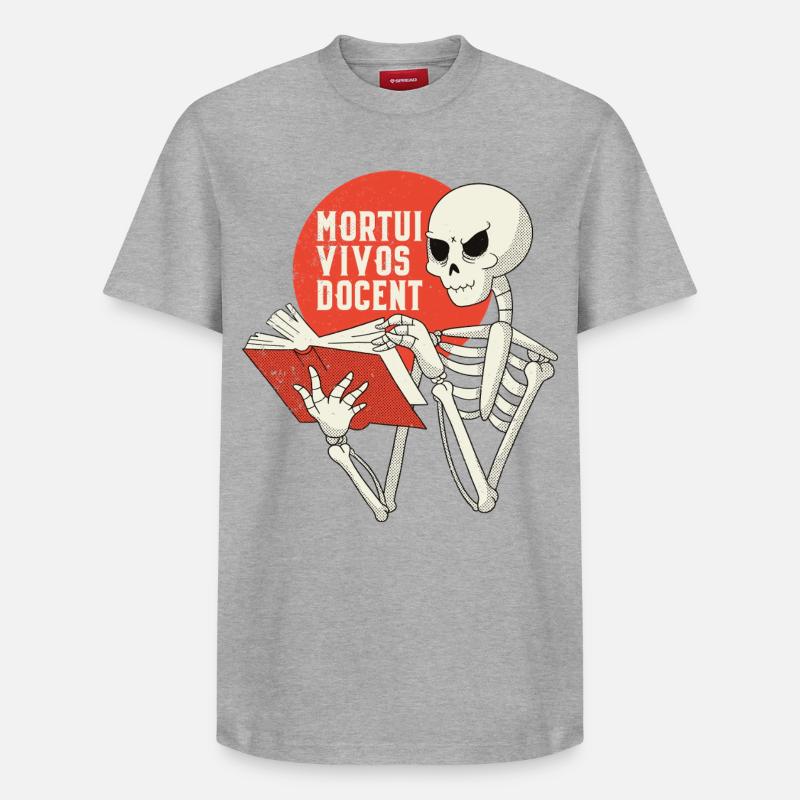 MORTUI VIVOS DOCENT - Relaxed Unisex Supima Cotton T-Shirt – von SPREAD - Grau meliert