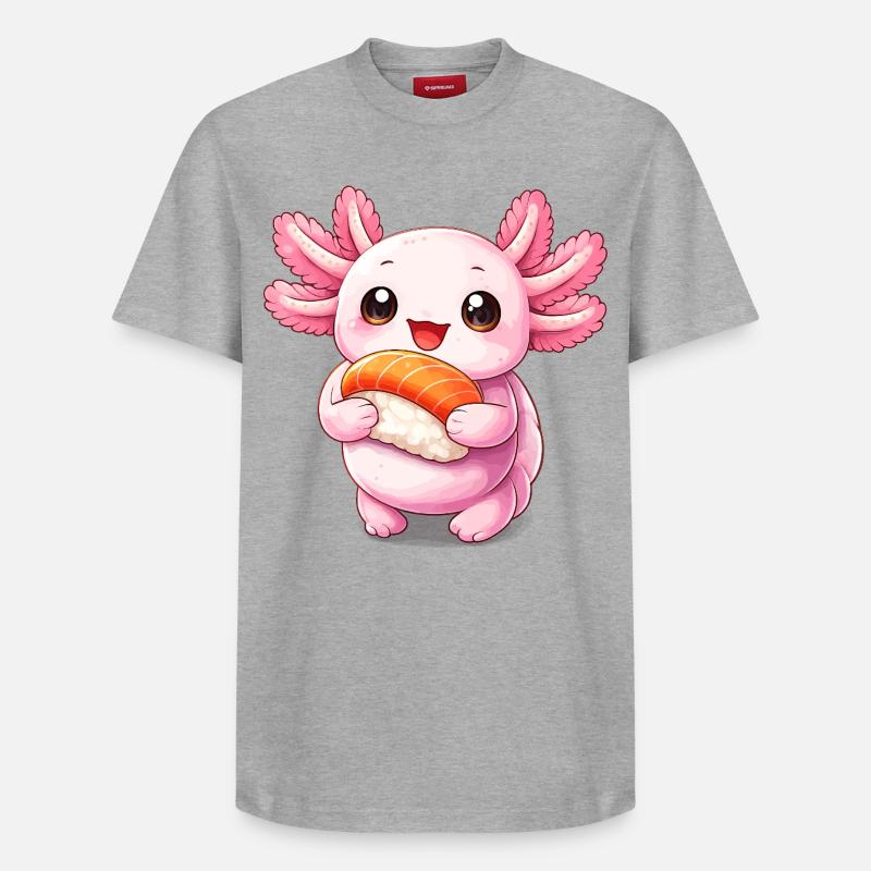 Kawaii Sushi Sprite - T-shirt unisexe décontracté en coton Supima – de SPREAD - gris chiné