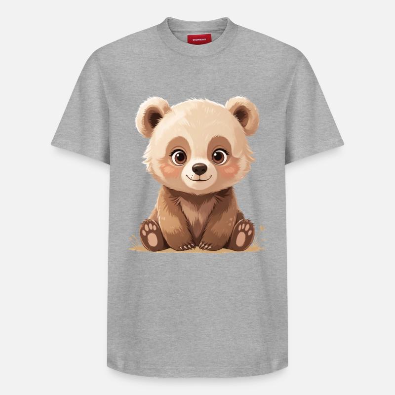 Des oursons câlins au soleil - T-shirt unisexe décontracté en coton Supima – de SPREAD - gris chiné
