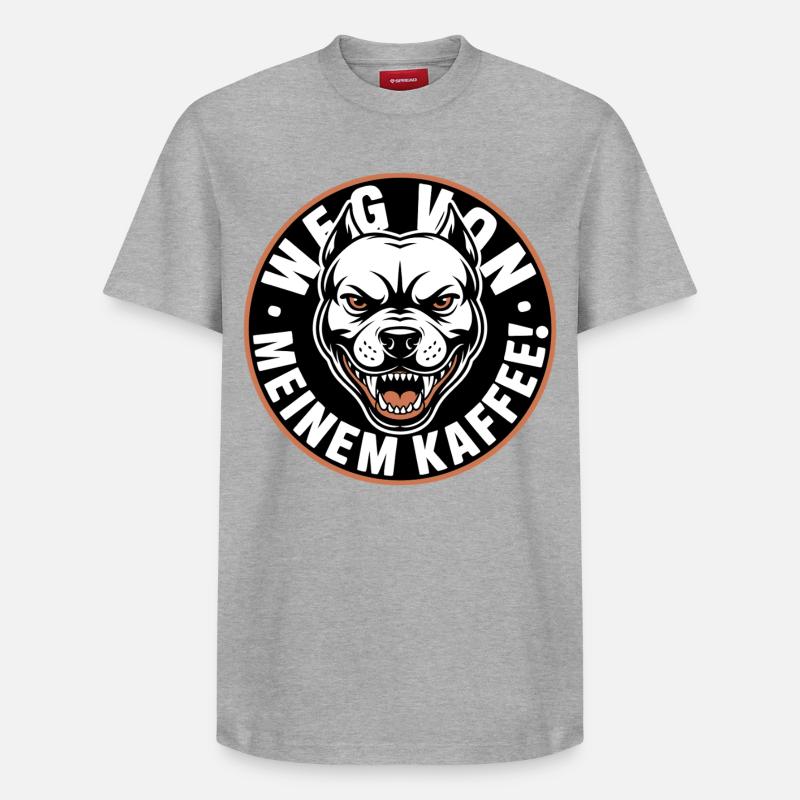 Wütender Hund Kaffee Logo - Relaxed Unisex Supima Cotton T-Shirt – von SPREAD - Grau meliert