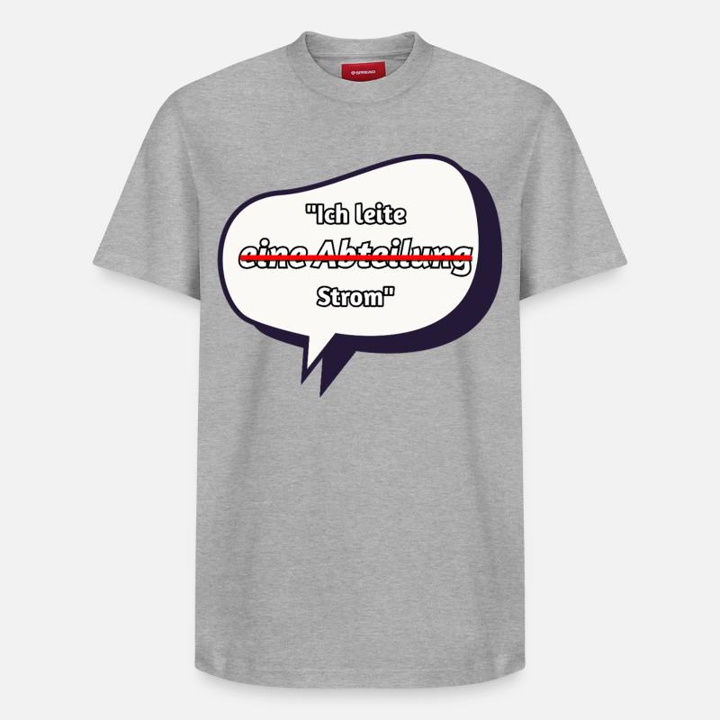 Je conduis l’électricité en disant - T-shirt unisexe décontracté en coton Supima – de SPREAD - gris chiné